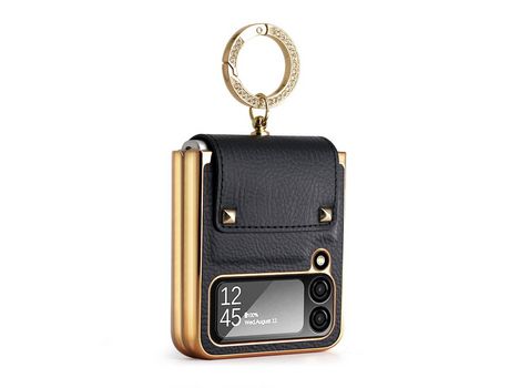 Funda para Samsung Galaxy Z Flip 3 5G Piel Sintética Negro