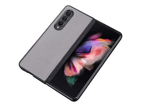 Funda para Samsung Galaxy Z Fold 4 5G Piel Sintética Gris