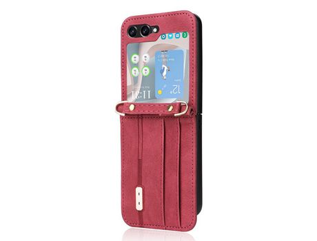 Funda con Cordón para Samsung Galaxy Z Flip 5 5G Rojo