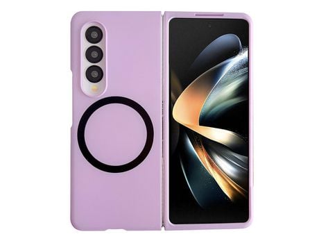 Funda para Samsung Galaxy Z Fold 4 5G Piel Sintética Morado