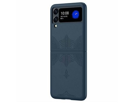 Funda para Samsung Galaxy Z Flip 4 5G Piel Sintética Azul
