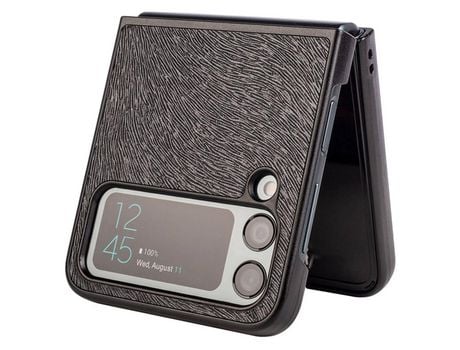 Funda para Samsung Galaxy Z Flip 4 5G Piel Sintética Negro