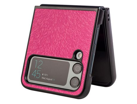 Funda para Samsung Galaxy Z Flip 4 5G Piel Sintética Rosa