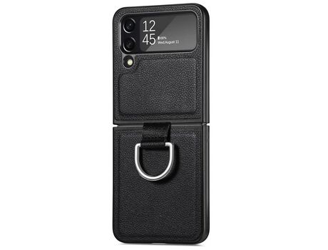 Funda para Samsung Galaxy Z Flip 4 5G Piel Sintética Negro