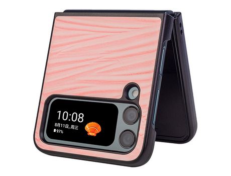 Funda para Samsung Galaxy Z Flip 4 5G Piel Sintética Rosa