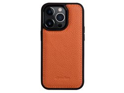 Funda para iPhone 14 Pro Max MELKCO Piel Sintética Naranja