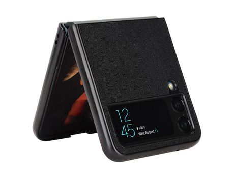 Funda para Samsung Galaxy Z Flip 4 5G Piel Sintética Negro