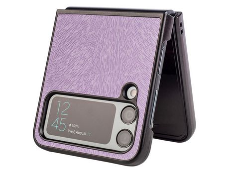 Funda para Samsung Galaxy Z Flip 4 5G Piel Sintética Morado