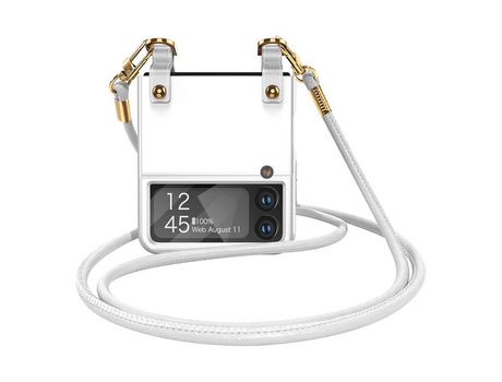 Funda para Samsung Galaxy Z Flip 3 5G GKK Piel Sintética Blanco