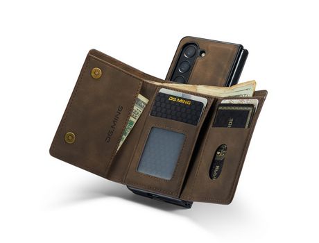 Funda para Samsung Galaxy Z Fold 5 5G DG.MING Piel Sintética Marrón