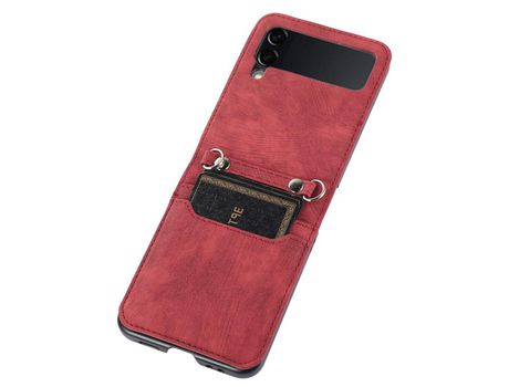 Funda con Cordón para Samsung Galaxy Z Flip 4 5G Rojo