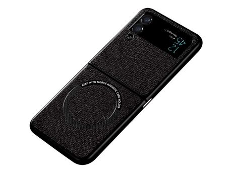 Funda para Samsung Galaxy Z Flip 4 5G Piel Sintética Negro