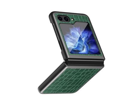 Funda para Samsung Galaxy Z Flip 5 5G Piel Sintética Verde