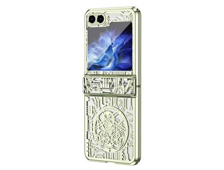 Funda para Samsung Galaxy Z Flip 5 5G Piel Sintética Verde