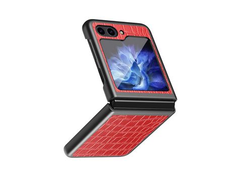 Funda para Samsung Galaxy Z Flip 5 5G Piel Sintética Rojo