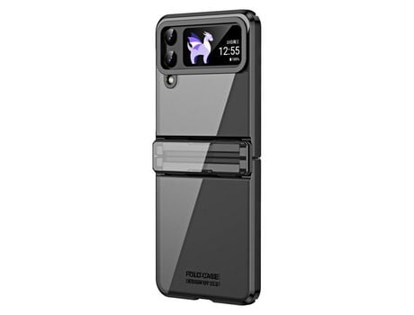 Funda para Samsung Galaxy Z Flip 4 5G Piel Sintética Negro