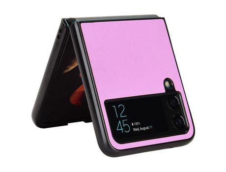 Funda para Samsung Galaxy Z Flip 4 5G Piel Sintética Morado