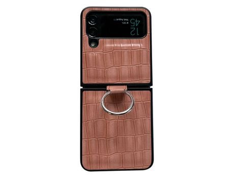 Funda para Samsung Galaxy Z Flip 4 5G Piel Sintética Rosa