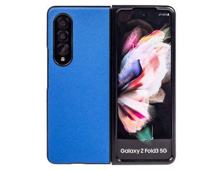 Funda para Samsung Galaxy Z Fold 4 5G Piel Sintética Azul