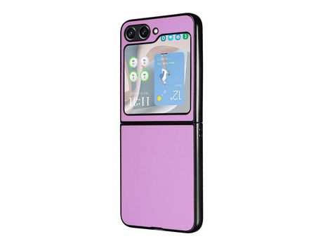 Funda para Samsung Galaxy Z Flip 5 5G Piel Sintética Morado