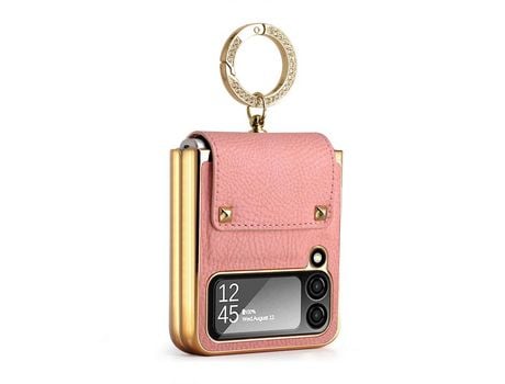 Funda para Samsung Galaxy Z Flip 4 5G Piel Sintética Rosa