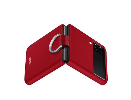 Funda para Samsung Galaxy Z Flip 4 5G Piel Sintética Rojo