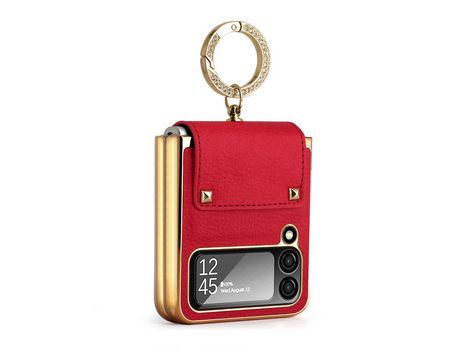 Funda para Samsung Galaxy Z Flip 4 5G Piel Sintética Rojo