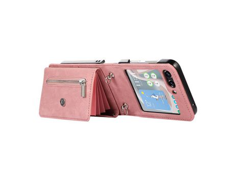 Funda para Samsung Galaxy Z Flip 5 5G Piel Sintética Rosa