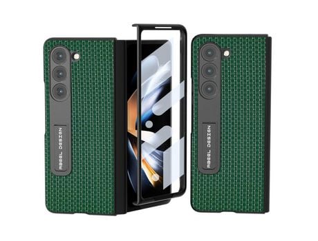 Funda para Samsung Galaxy Z Fold 5 5G Piel Sintética Verde