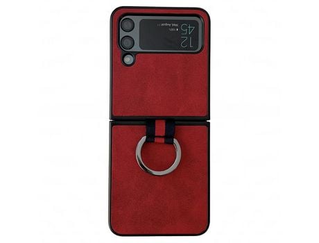 Funda para Samsung Galaxy Z Flip 4 5G Piel Sintética Rojo