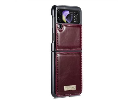 Funda para Samsung Galaxy Z Flip 4 5G CASEME Piel Sintética Rojo