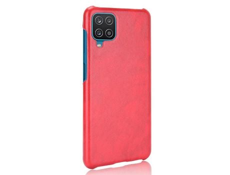 Funda para Samsung Galaxy A12 Piel Sintética Rojo