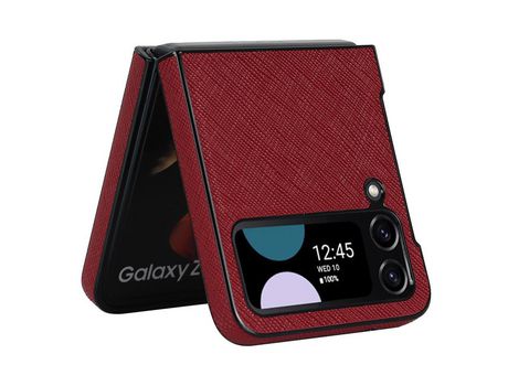 Funda para Samsung Galaxy Z Flip 4 5G Piel Sintética Rojo