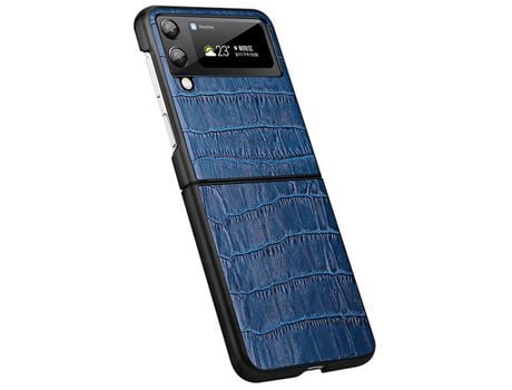Funda para Samsung Galaxy Z Flip 4 5G Piel Sintética Azul