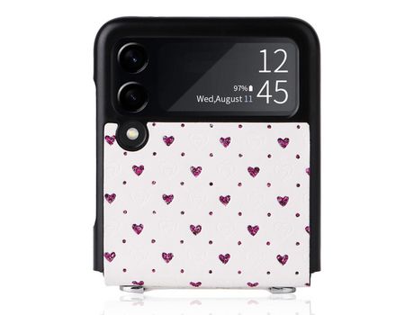 Funda para Samsung Galaxy Z Flip 3 5G Piel Sintética Morado