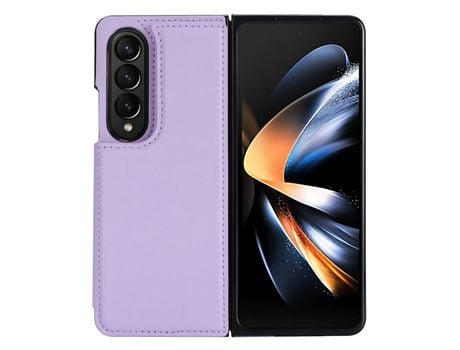 Funda para Samsung Galaxy Z Fold 4 5G Piel Sintética Morado