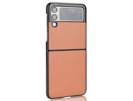 Funda para Samsung Galaxy Z Flip 3 5G Piel Sintética Marrón