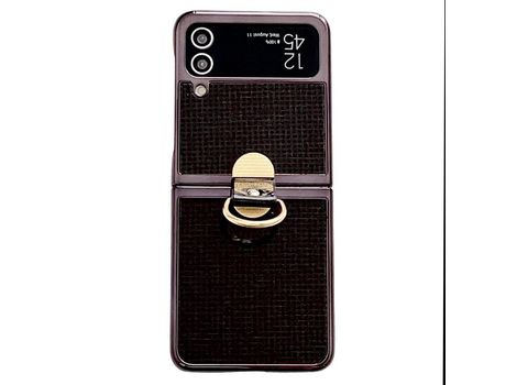 Funda para Samsung Galaxy Z Flip 4 5G Piel Sintética Negro