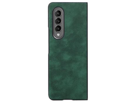 Funda para Samsung Galaxy Z Fold 3 5G Piel Sintética Verde