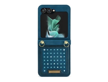 Funda para Samsung Galaxy Z Flip 5 5G Piel Sintética Azul