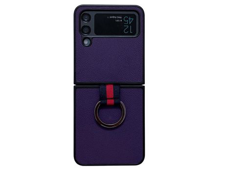 Funda para Samsung Galaxy Z Flip 4 5G Piel Sintética Morado