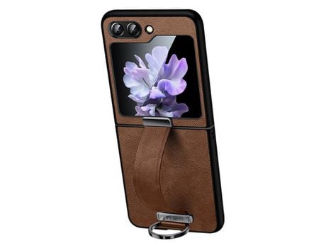 Funda para Samsung Galaxy Z Flip 5 5G SULADA Piel Sintética Marrón