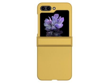 Funda para Samsung Galaxy Z Flip 5 5G Piel Sintética Amarillo