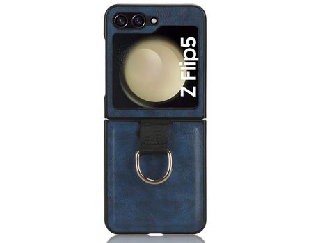 Funda para Samsung Galaxy Z Flip 5 5G Piel Sintética Azul