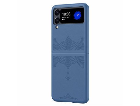 Funda para Samsung Galaxy Z Flip 4 5G Piel Sintética Azul
