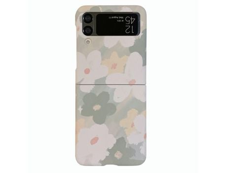 Funda para Samsung Galaxy Z Flip 4 5G Piel Sintética Verde