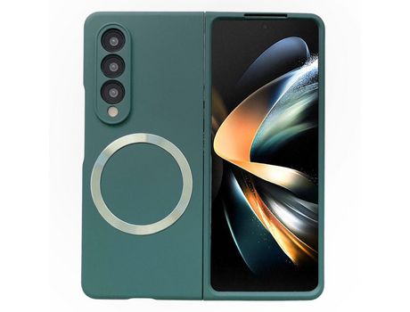 Funda para Samsung Galaxy Z Fold 4 5G Piel Sintética Verde