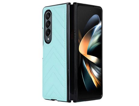 Funda para Samsung Galaxy Z Fold 4 5G Piel Sintética Azul