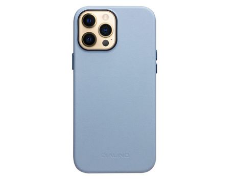 Funda para iPhone 13 Pro Max QIALINO Piel Sintética Azul