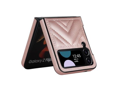 Funda para Samsung Galaxy Z Flip 4 5G Piel Sintética Rosa
